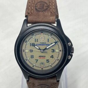 Timex Expedition Watch Women 31mm Black Date Indiglo 50M New Battery 7.75" 2011